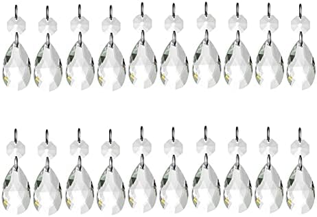 NUPTIO 20PCS Crystal Teardrop Pendant Hanging Decor