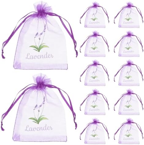 LUOZZY 20pc Lavender Pattern Sachet Bags for DIY