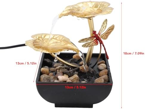 Compact Lightweight Iron Plastic Fountain with LED Lights