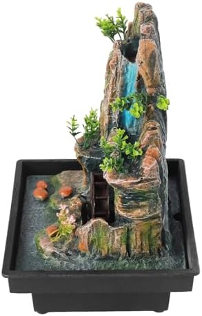 Small Fountain Rockery with LED Light and Atomizer