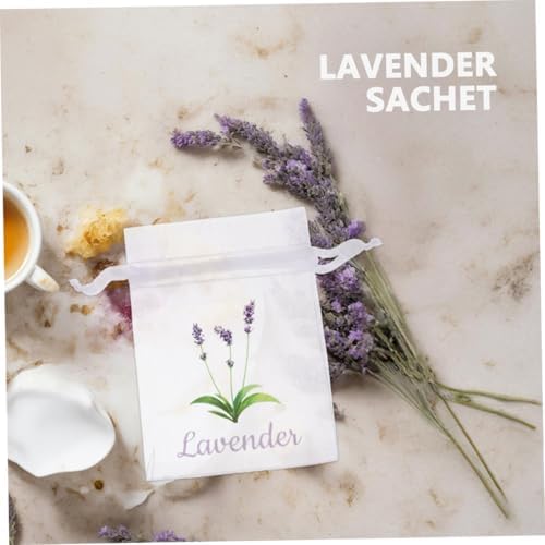 PRETYZOOM 50pcs Organza Drawstring Pouches for Dried Flowers Spices