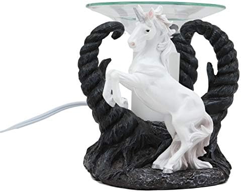 Ebros Fantasy White Unicorn Oil Burner Statue