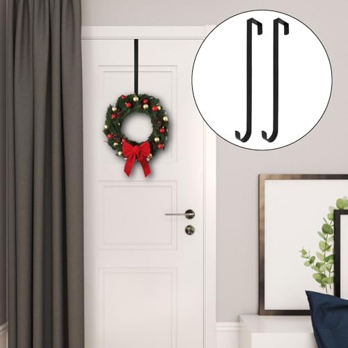 BENLIUDH Wreath Hangers for Front Door 3pcs Black