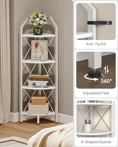 CHOEZON 4-Tier Corner Shelf Display Stand