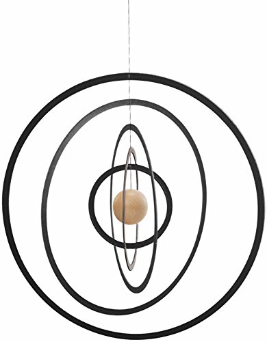 Science Fiction Nature Hanging Mobile 10 Inches Wooden Ball Handmade