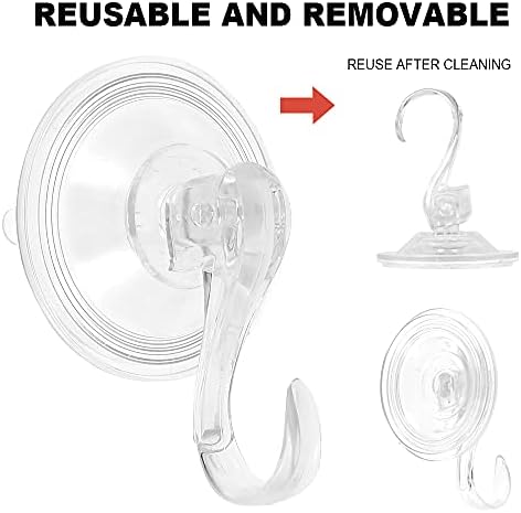 8Pcs Reusable Suction Cup Wreath Hangers for Bathroom Kitchen Windows