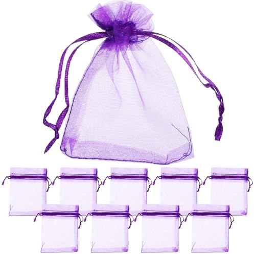 LUOZZY 100pcs Lavender Sachet Bags Empty Mesh DIY Pack