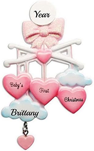 Babys First Christmas Personalized Ornament - Custom Name Year