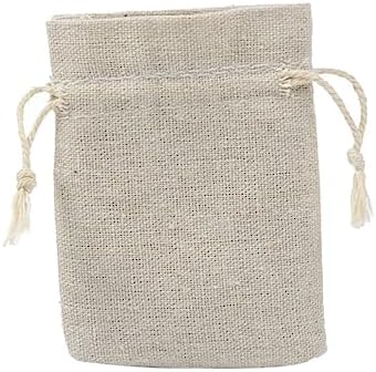 4Pack Cotton Drawstring Sachet Bags for Tea Storage and Lavender Fragrance