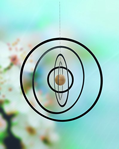 Science Fiction Nature Hanging Mobile 10 Inches Wooden Ball Handmade