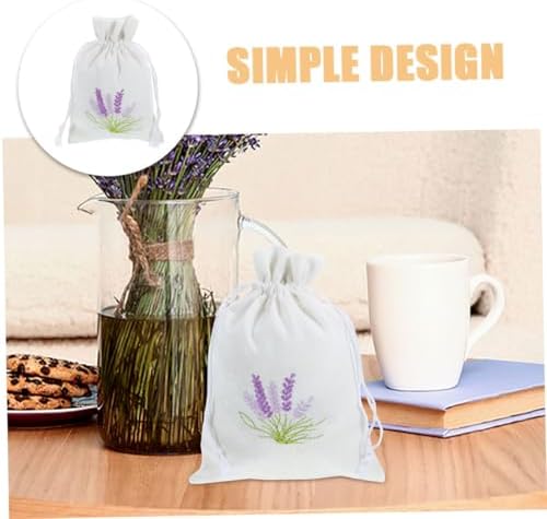 Zerodeko 5pcs Lavender Scent Sachets with Drawstring Closure