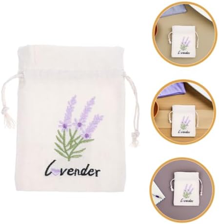 Zerodeko 5pcs Canvas Drawstring Pouches for Jewelry and Aromatherapy