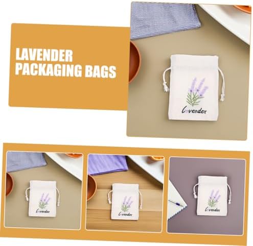 Zerodeko 5pcs Canvas Drawstring Pouches for Jewelry and Aromatherapy