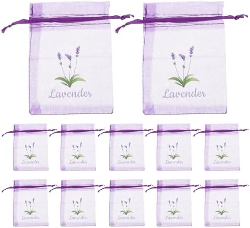 LUOZZY 20pc Lavender Pattern Sachet Bags for DIY