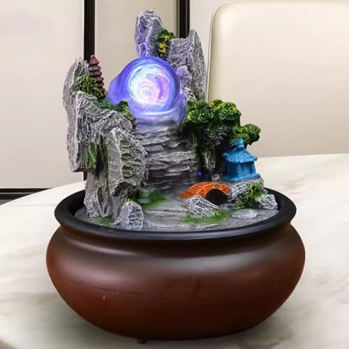 GRFIT Tabletop Fountain Decor Indoor Water Feature