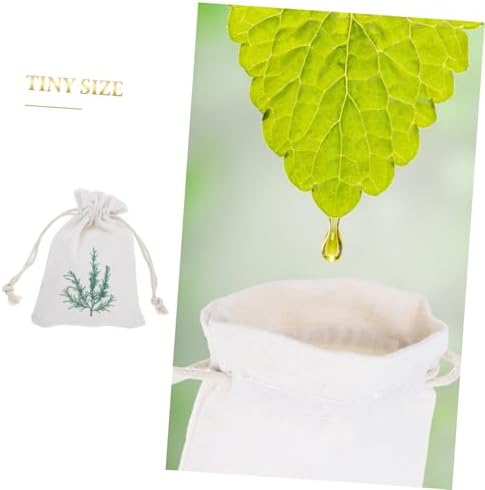 DECHOUS 10pcs Lavender Drawstring Sachet Bags with Rosemary Pattern