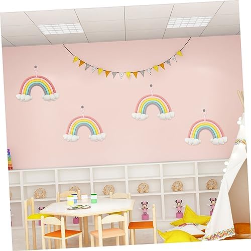VICASKY Cloud Rainbow Wall Macrame Art Decoration