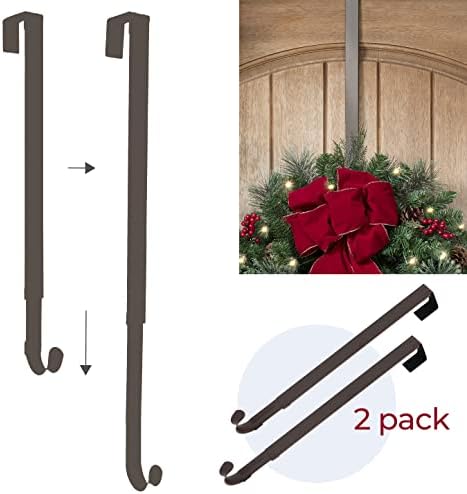 Haute Decor 2 Pack Adjustable Wreath Hanger - Matte Brown