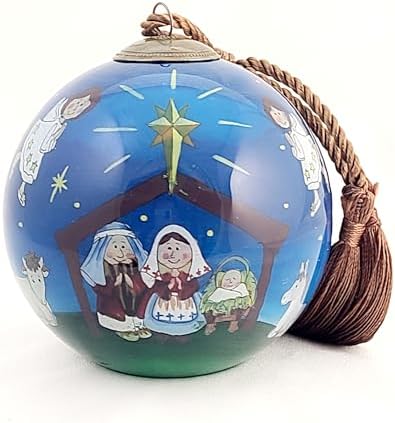 Honeylet Artisan Inside-Painted Glass Ornament