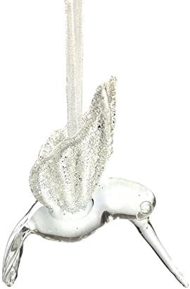 Set of 6 Glitter Hummingbird Hanging Ornaments