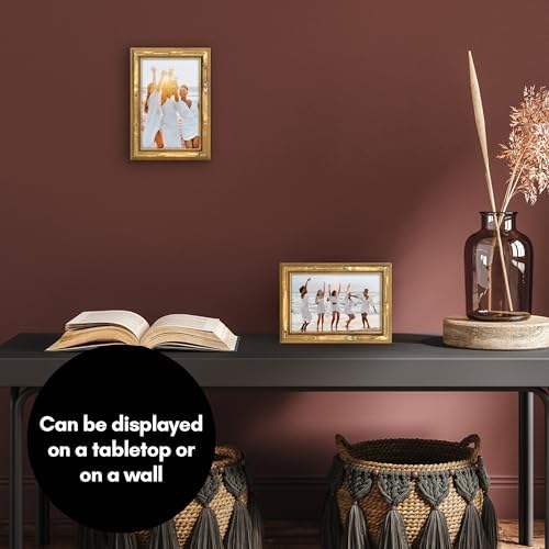 Americanflat 4x6 Bamboo Frame with Gold Finish