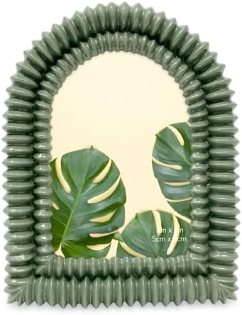 Isaac Jacobs 2x3 Glossy Rosemary Green Double Bead Arch Photo Frame