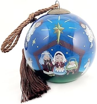 Honeylet Artisan Inside-Painted Glass Ornament
