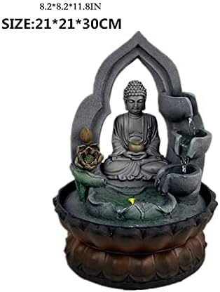 Buddha Tabletop Zen Fountain 3-Tiered Indoor Waterfall Decor