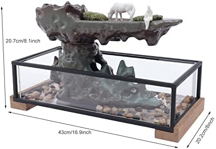 Elegant Tabletop Fountain with LED Lighting and Waterfall