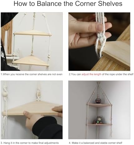 Artilady Corner Shelf - 2 Tier Floating Wood Wall Decor