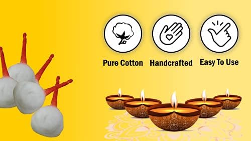 IS4A Natural Cotton Wicks for Diya and Home Decoration