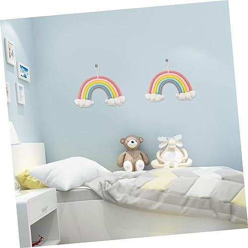 HANABASS Rainbow Woven Wall Pendant for Bedrooms and Playrooms