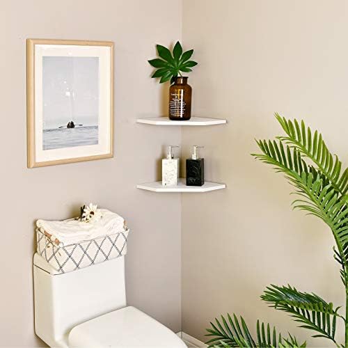 WELLAND 12-Inch Floating Corner Shelves Set of 2