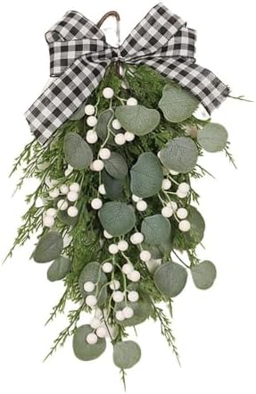 Firlar Eucalyptus Swag with Bow Wall Hanging Wreath