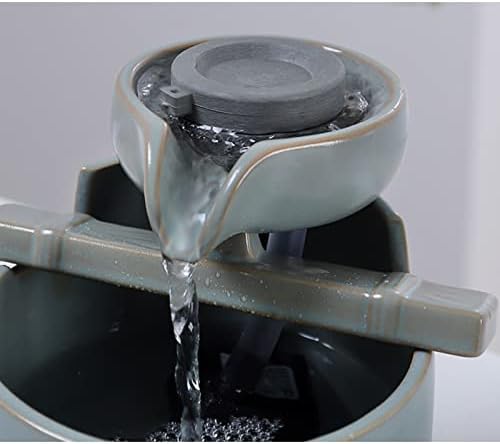 CLoxks Tabletop Fountain Indoor Ceramic Fountain for Home Office and Bedroom