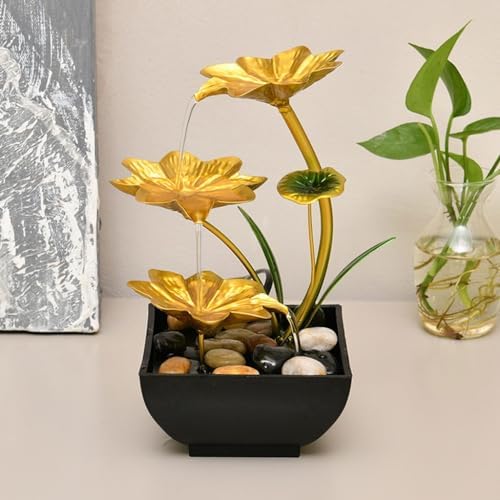 Elegant Tabletop Fountain with Water Flow