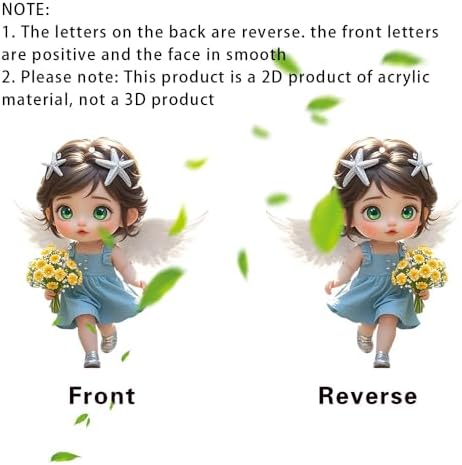 Crystal Effect Hanging Ornaments Set 4PCS Small Angel