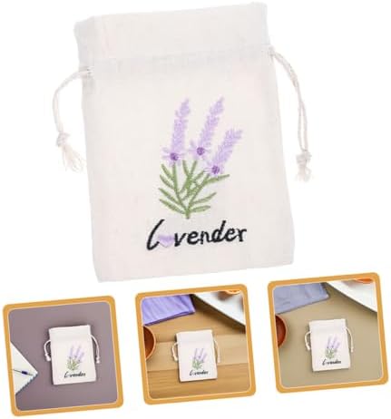 Cabilock 5pcs Lavender Sachet Bags Drawstring Favor Pouches