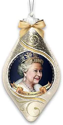Queen Elizabeth II and Corgi Christmas Ornament Cute Cartoon Design