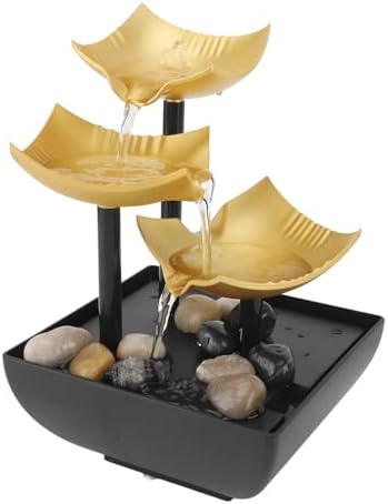 3 Tier Desktop Fountain with LED USB Power for Home Office