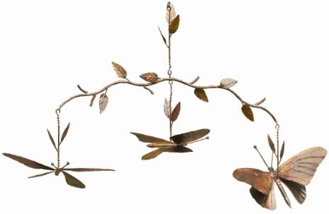 Ancient Graffiti Butterfly Branch Mobile Flamed Copper