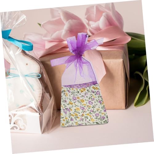 10Pcs Lavender Sachet Bags Organza Drawstring Storage for Aromatherapy