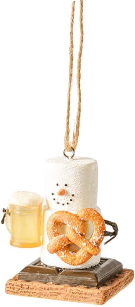 Ganz MX179683 SMores Beer Pretzel Hanging Ornament