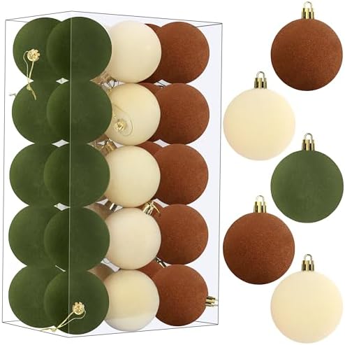 30 Pcs 24 Inches Velvet Christmas Balls Set