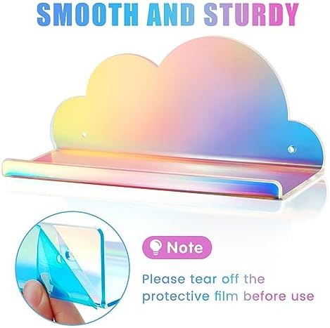 NiHome Iridescent Acrylic Floating Shelves 2 Pack