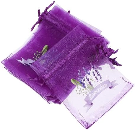 LUOZZY 20pcs Lavender Sachet Bags Purple Drawstring