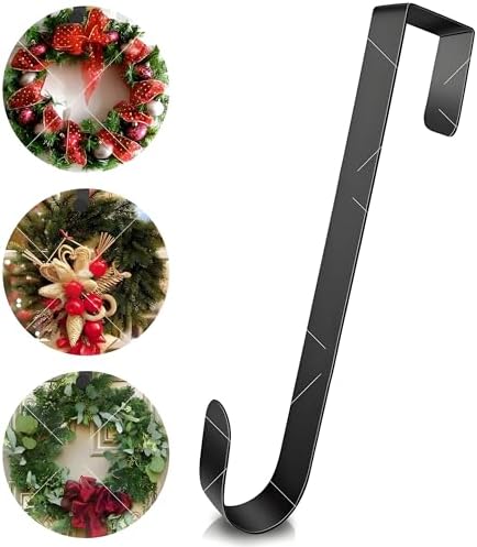 Front Door Garland Hanger No Nails Heavy Duty Adjustable Wreath Holder
