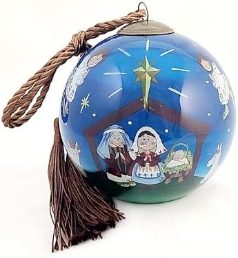 Honeylet Artisan Inside-Painted Glass Ornament