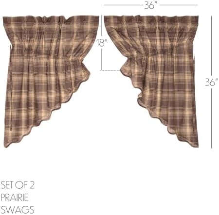 VHC Brands Prairie Swag Kitchen Curtains