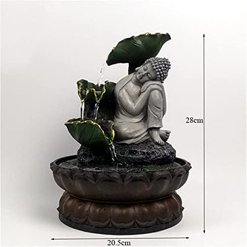 Tabletop Fountain with Sitting Buddha Statue for Home and Office